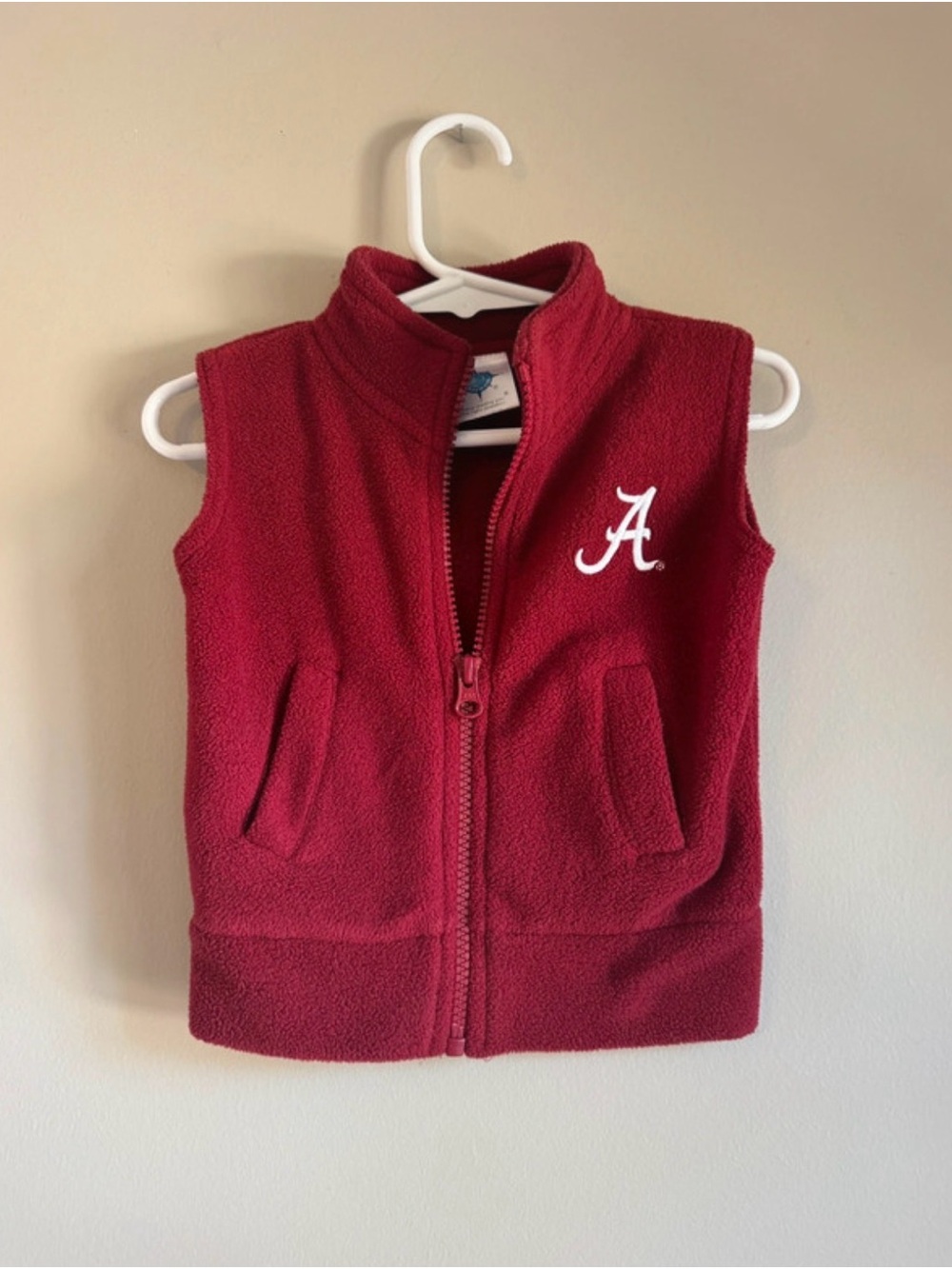 Alabama Crimson Tide Baby Fleece Vest 12M Red Roll Tide